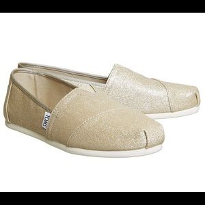 Toms Gold Glimmer Classic Shoes